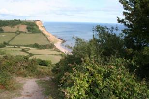 On the cliffs towards Weston